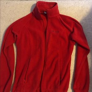 Red Columbia Zip Up Fleece